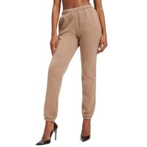 Good American‎ Women’s Boyfriend Sweatpants Joggers Beige/Cream Size L